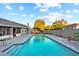 Backyard with an in-ground pool, patio, and lush landscaping for outdoor relaxation at 2880 Se 34Th St, Ocala, FL 34471
