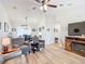 Bright living room featuring hardwood floors and comfortable seating at 5226 Nw 21St Loop, Ocala, FL 34482
