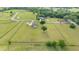Aerial view of a lovely home with a detached garage, pool, and expansive fenced-in yard at 9901 Nw 6Th Ct, Ocala, FL 34475