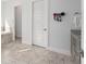 Bright bathroom featuring vanity with granite countertop, tile flooring and a view of the soaking tub at 31771 Red Tail Blvd, Sorrento, FL 32776