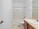 Clean bathroom with tub, toilet and vanity at 7947 Sw 80Th Place Rd, Ocala, FL 34476