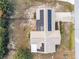 Top-down view of house, highlighting solar panels on roof at 8968 Sw 116Th Place Rd, Ocala, FL 34481