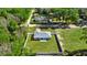 Aerial view of a new single-story home with a fenced yard at 14462 Se 28Th Ct, Summerfield, FL 34491