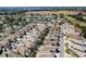 Aerial view of a residential area with various houses and surrounding greenery at 2840 Leicester Ter, The Villages, FL 32162