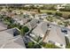 Aerial perspective of houses with pools, showcasing desirable outdoor living spaces at 2840 Leicester Ter, The Villages, FL 32162