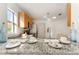 Kitchen counter with granite top, offering a breakfast bar style at 2840 Leicester Ter, The Villages, FL 32162