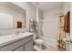 Clean bathroom with tub, shower, and vanity at 451 Hickory Course Loop, Ocala, FL 34472