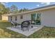 Relaxing back patio with patio furniture at 13351 Sw 83Rd Cir, Ocala, FL 34473