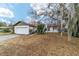 Single story house exterior, featuring a white facade and garage at 3720 Se 24Th St, Ocala, FL 34471