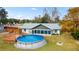 Backyard with a large above ground pool and deck at 6292 Se 87Th St, Ocala, FL 34472