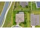 Aerial view of a single Gathering home, showcasing the roof and fenced in yard at 6407 Sw 45Th Ave, Ocala, FL 34474