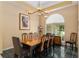 Elegant dining room with a large table and chandelier at 2215 Se Spring Hill Ct, Ocala, FL 34471