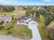 Aerial view of single-Gathering home with pool and golf course views at 17999 Se 99Th Ave, Summerfield, FL 34491