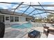 Enjoy the screened-in pool and spa with a view at 17999 Se 99Th Ave, Summerfield, FL 34491