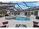 Spacious pool and patio area with plenty of seating for relaxation at 17999 Se 99Th Ave, Summerfield, FL 34491