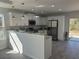 Bright kitchen boasts white cabinetry, modern appliances, and half wall with an eat-in bar at 4698 Sw Zinnia, Dunnellon, FL 34431
