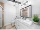 Clean bathroom features a large vanity and a walk-in shower at 772 Horseman Dr, Port Orange, FL 32127