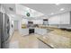 Modern kitchen with white cabinets and granite countertops at 772 Horseman Dr, Port Orange, FL 32127