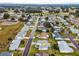 Aerial view of home, neighborhood and tennis courts at 9802 Se 178Th Ln, Summerfield, FL 34491