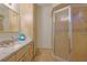 Bathroom features granite countertops, a large shower, and updated cabinetry at 10185 Se 175Th Ln, Summerfield, FL 34491