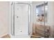 Corner shower with bench and built-in shelf at 14221 Ne 47Th Ave, Anthony, FL 32617