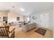 Living room with hardwood floors and a view of the kitchen at 3899 Se 80Th St, Ocala, FL 34480