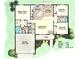 One-story house floor plan with 3 bedrooms and 2 baths at 5 Locust Trak, Ocala, FL 34472