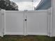 White vinyl gate providing secure backyard access at 8187 Sw 60Th Ter, Ocala, FL 34476