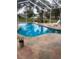 Relaxing kidney-shaped pool with a screened enclosure at 98 Bahia Trace Cir, Ocala, FL 34472