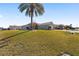 Landscaped yard with lush grass and mature palm tree at 2111 Nw 58Th Ct, Ocala, FL 34482