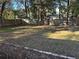 Large fenced backyard with mature trees and a grassy area at 2317 Ne 37Th St, Ocala, FL 34479