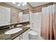 Clean bathroom with granite countertop and bathtub at 3165 Hudson Ct, The Villages, FL 32162