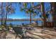 Backyard oasis with firepit, seating and water view at 4925 Cr 309B, Lake Panasoffkee, FL 33538