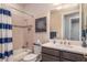 Clean bathroom with shower/tub combo and updated vanity at 6758 Sw 94Th Cir, Ocala, FL 34481