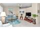 Bright living room with comfy couch and ocean-themed decor at 8137 Sw 117Th Loop, Ocala, FL 34481