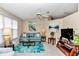 Bright living room with comfy couch and ocean-themed decor at 8137 Sw 117Th Loop, Ocala, FL 34481