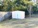 Metal storage shed in backyard, great for extra storage at 15120 Sw 39Th Cir, Ocala, FL 34473