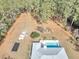 Aerial view of house, pool, and expansive backyard at 20189 Sw 77Th St, Dunnellon, FL 34431