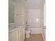 Clean bathroom with tub, shower, and single vanity at 4098 Sw 51 St, Ocala, FL 34474