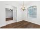 Bright dining room with hardwood floors and chandelier at 4314 Sw 65Th Pl, Ocala, FL 34474