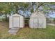 Two storage sheds in the backyard at 4377 Ne 13Th St, Ocala, FL 34470