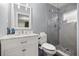 Modern bathroom with a large shower and updated fixtures at 536 Ne 43Rd Ave, Ocala, FL 34470