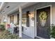 Inviting front door entrance with a wreath and 'Home' sign at 536 Ne 43Rd Ave, Ocala, FL 34470