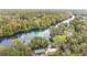 Aerial view of riverfront property with park-like setting at 9050 Sw 190Th Cir, Dunnellon, FL 34432