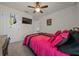 Bedroom with a queen bed, ceiling fan and tv at 1664 Sw 167Th St, Ocala, FL 34473