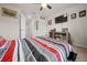 Bedroom with a full bed, desk, and ceiling fan at 1664 Sw 167Th St, Ocala, FL 34473