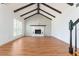 Living room with hardwood floors, vaulted ceiling and fireplace at 4343 Nw 80Th Ave # 4, Ocala, FL 34482