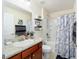 Bathroom with tub shower combo and updated vanity at 4585 Sw 112Th Ln, Ocala, FL 34476
