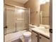 Clean bathroom with shower, toilet and vanity with mirror at 512 Bahia Cir # 512B, Ocala, FL 34472