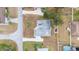 Top-down view of a house and surrounding neighborhood at 7528 Sw 102Nd Loop, Ocala, FL 34476